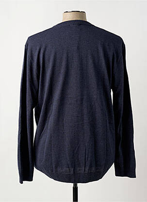 Gilet manches longues col v bleu LOUIS VICTOR homme