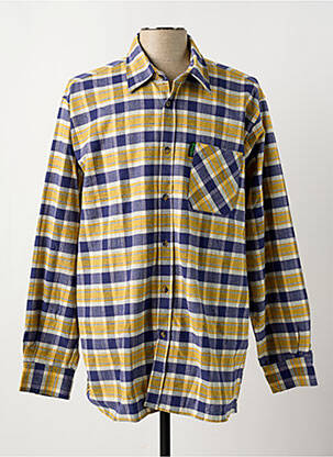 Chemise manches longues poches jaune LA FORESTIERE homme