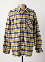 Chemise manches longues imprimé écossais jaune LA FORESTIERE homme