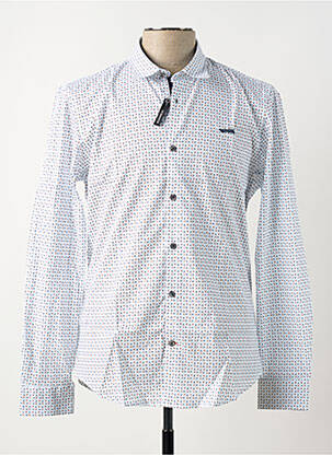 Chemise manches longues coupe cintrée blanc DELAHAYE homme