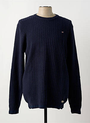 Pull stretch manches longues bleu OAKS VALLEY homme