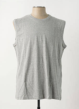 Débardeur tissage chiné sans manche gris LMA homme