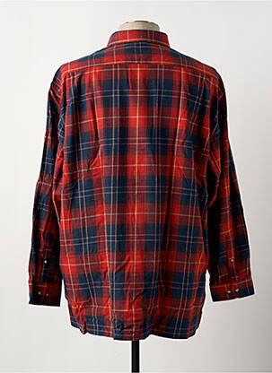 Chemise manches longues imprimé écossais rouge GIVERDY homme