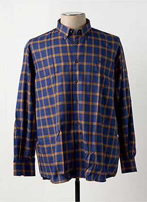 Chemise manches longues coupe droite bleu LOUIS VICTOR homme
