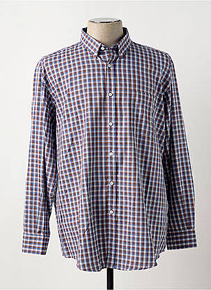 Chemise manches longues coupe droite bleu BELLONI homme