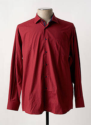 Chemise manches longues imprimé fantaisie rouge LOUIS VICTOR homme