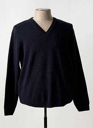 Pull col v manches longues bleu LOUIS VICTOR homme