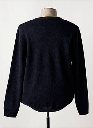 Pull col v manches longues bleu LOUIS VICTOR homme