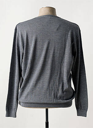 Pull col v manches longues gris LOUIS VICTOR homme