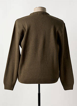 Pull stretch manches longues vert LE PAS DE L'OURS homme
