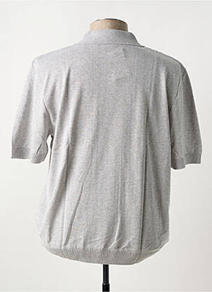 Pull col polo manches courtes gris LOUIS VICTOR homme