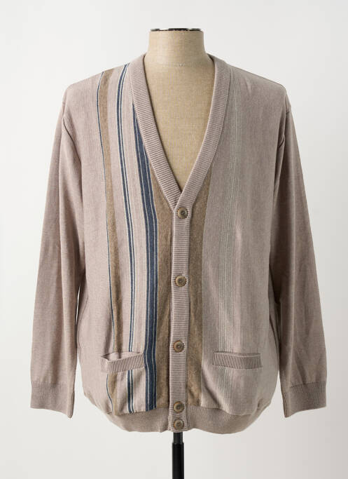 Gilet manches longues beige LOUIS VICTOR pour homme