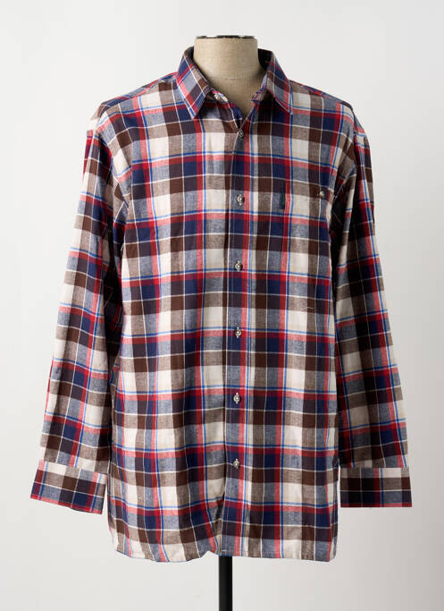 Chemise manches longues rouge GIVERDY pour homme