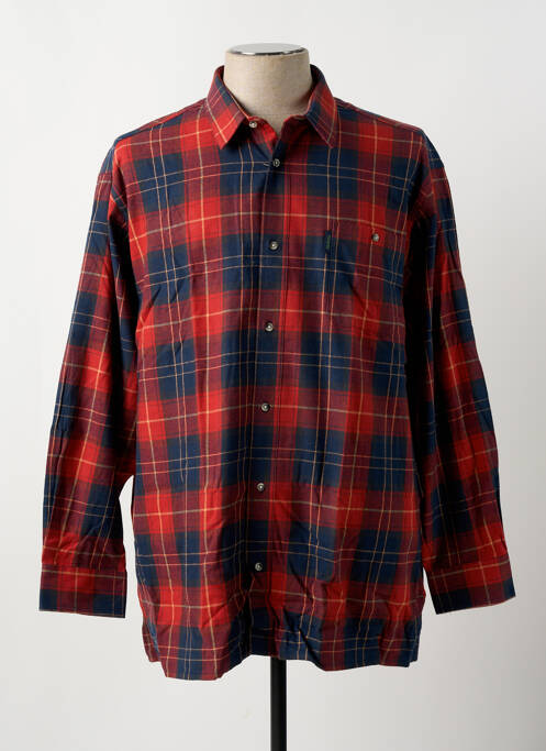 Chemise manches longues rouge GIVERDY pour homme