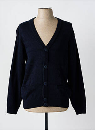 Gilet manches longues col v bleu LOUIS VICTOR homme