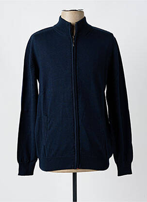 Veste casual col col montant bleu LOUIS VICTOR homme