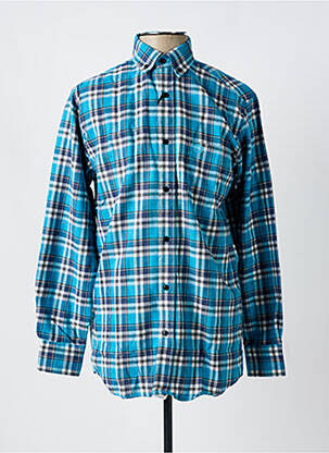 Chemise manches longues coupe droite bleu ARMORIAL homme
