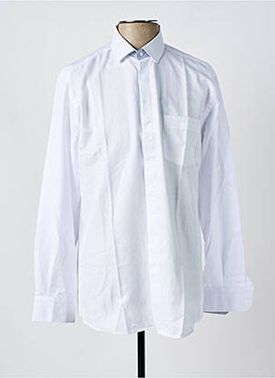 Chemise manches longues coupe droite blanc LOUIS VICTOR homme