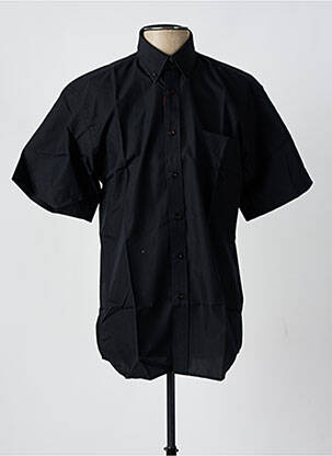 Chemise manches courtes coupe droite noir ALLONA homme