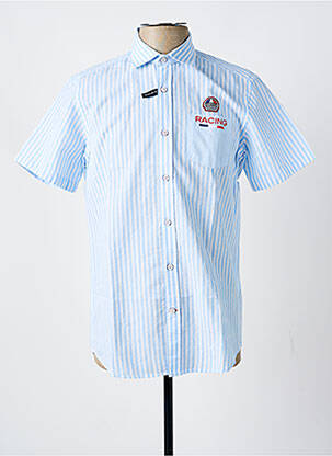 Chemise manches courtes coupe droite bleu DELAHAYE homme