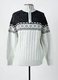 Pull col camionneur manches longues gris LOUIS VICTOR homme