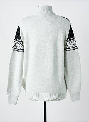 Pull maille tricot manches longues gris LOUIS VICTOR homme