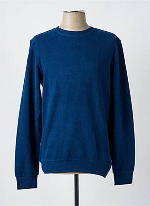 Sweat-shirt manches longues manches longues bleu COFOX homme