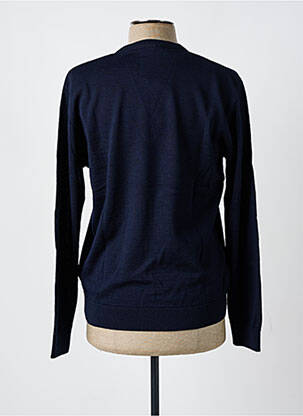 Pull col v manches longues bleu LOUIS VICTOR homme