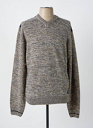 Pull col rond manches longues bleu EASYLINE homme