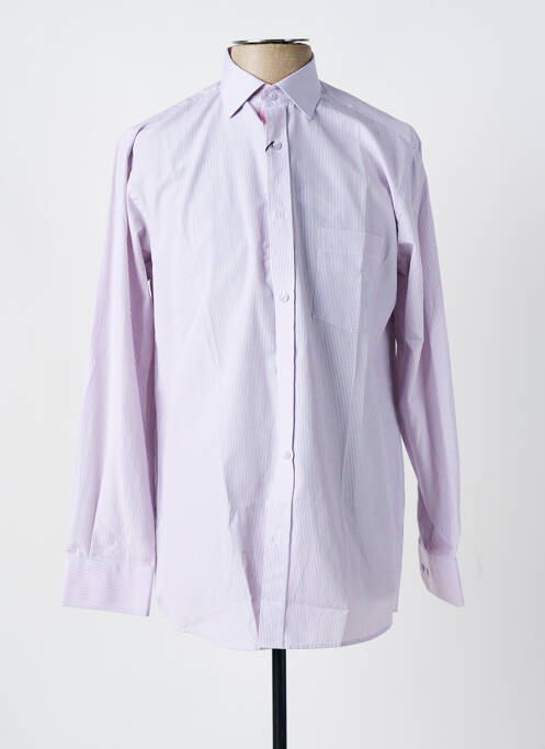 Chemise manches longues rose LOUIS VICTOR pour homme