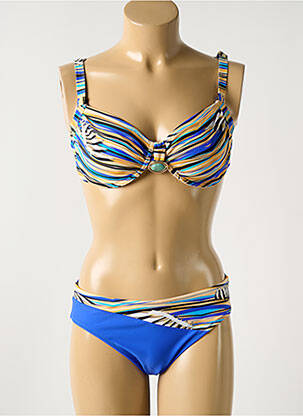 Maillot de bain 2 pièces bleu DEIDAD pour femme