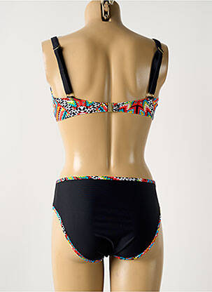 Maillot de bain 2 pièces stretch haut soutien-gorge emboitant noir DEIDAD femme