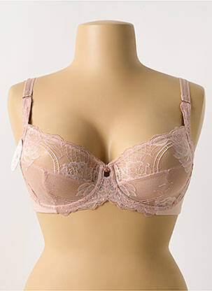 Soutien-gorge effet matière satinée haut soutien-gorge emboitant rose FLORALE BY TRIUMPH femme
