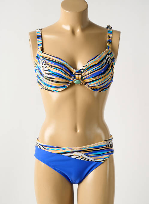 Maillot de bain 2 pièces bleu DEIDAD pour femme