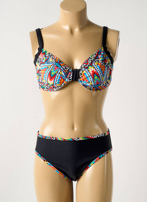 Maillot de bain 2 pièces noir DEIDAD pour femme