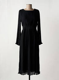 Robe mi-longue manches longues manches longues noir ARTLOVE femme