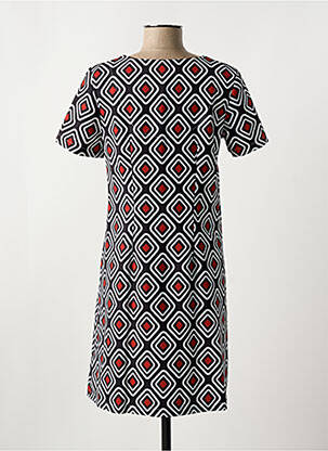 Robe courte manches courtes manches courtes noir HIPPOCAMPE femme