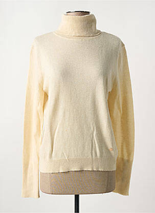 Pull col roulé coupe cintrée manches longues beige LA PETITE ETOILE femme