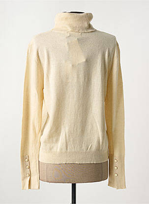 Pull col roulé coupe cintrée manches longues beige LA PETITE ETOILE femme