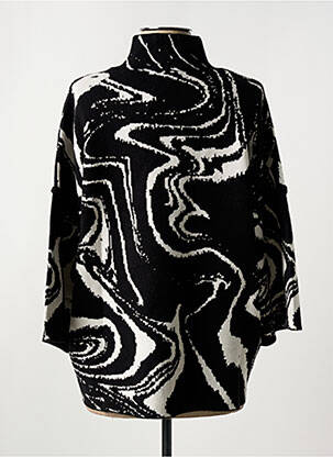 Pull coupe droite manches 3/4 noir ARTLOVE femme