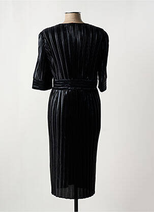 Robe mi-longue manches courtes manches courtes noir LA PETITE ETOILE femme