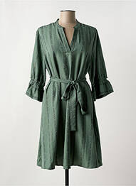 Robe mi-longue imprimé fantaisie manches longues vert EVOKED VILA femme