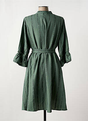 Robe mi-longue imprimé fantaisie manches longues vert EVOKED VILA femme