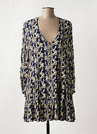 Robe courte manches longues manches longues bleu ARTLOVE femme