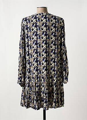 Robe courte manches longues manches longues bleu ARTLOVE femme