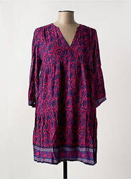 Robe courte manches longues manches longues violet LA PETITE ETOILE femme