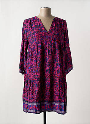 Robe courte manches longues manches longues violet LA PETITE ETOILE femme