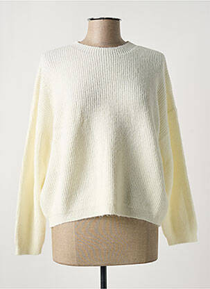 Pull coupe droite manches longues blanc ARTLOVE femme