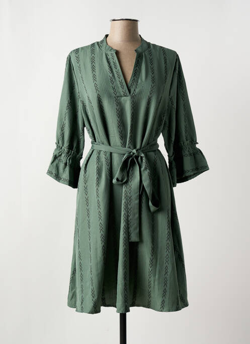 Robe mi-longue vert EVOKED VILA pour femme