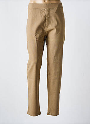 Jegging tissage popeline taille normale marron CHRISTY femme